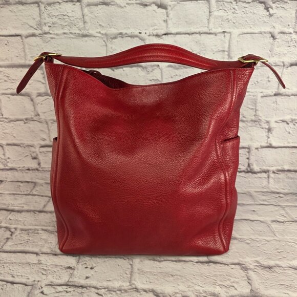 Brahmin Parin Womens Shoulder Bag Radiant Red Mystic Leather w/ Dust Cover Gift - Picture 3 of 15